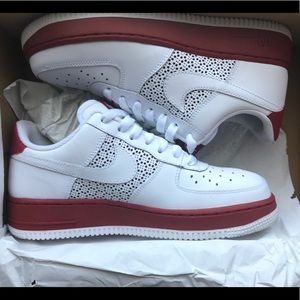 Nike Air Force 1 White/Red Sz. 6 GS